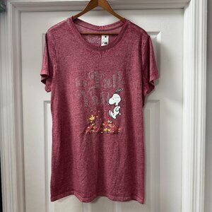 Embellished Peanuts Snoopy It's Fall Yall Graphic jersey soft knit Tee 10/12 NWT
